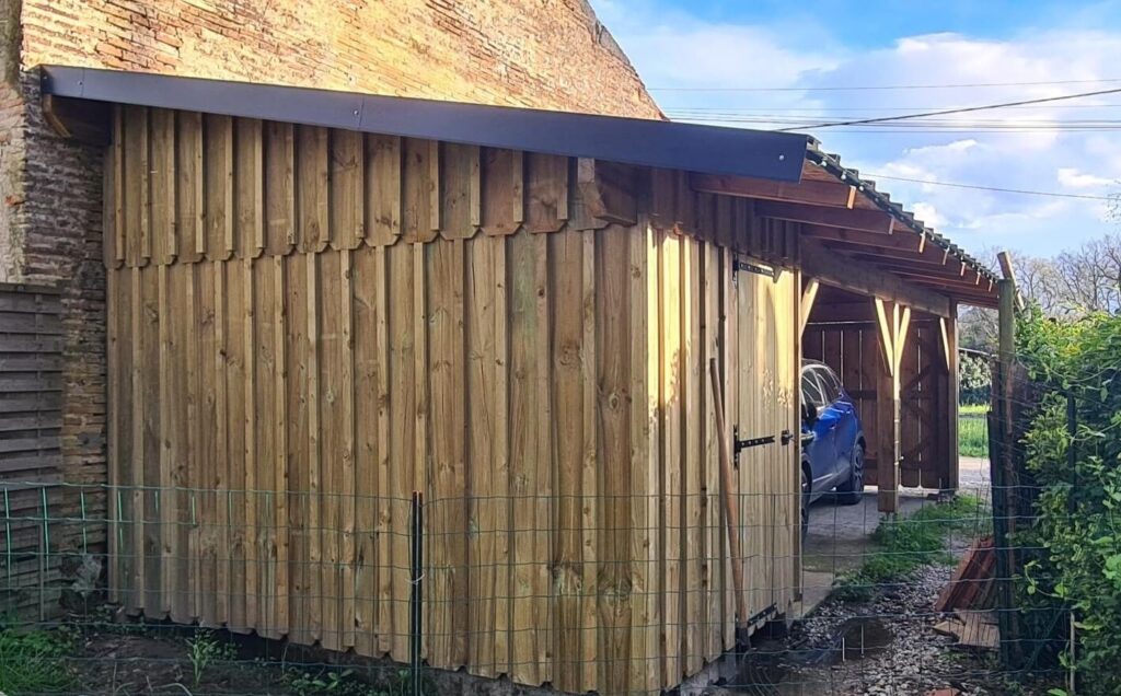 carport garage bois atlas terrasses à Belin Beliet